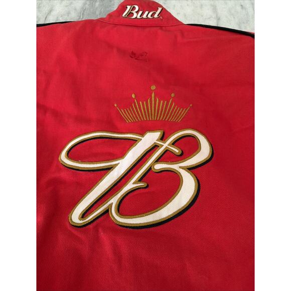 VTG NASCAR Dale Earnhardt Jr #8 Budweiser Chase Authentics Racing Jacket Mens L - Picture 7 of 14